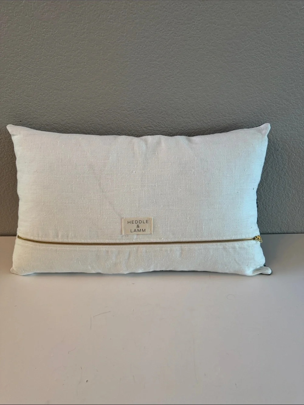 Handwoven Black Decorative Lumbar Wool Pillow Pair White Accents Linen Backing
